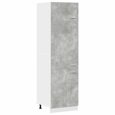 vidaXL Kühlumbauschrank Lyon Betongrau 60x57x207 cm Holzwerkstoff