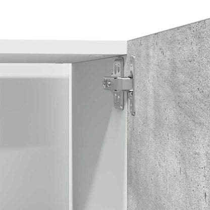 vidaXL Kühlumbauschrank Lyon Betongrau 60x57x207 cm Holzwerkstoff