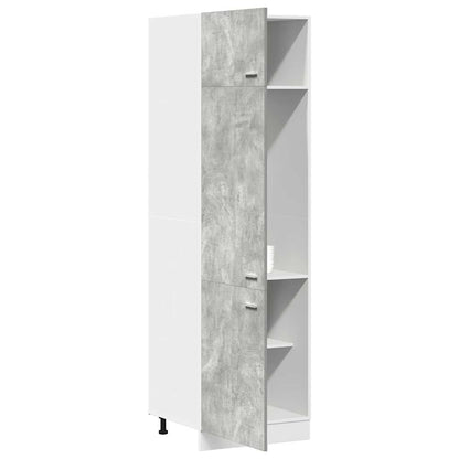 vidaXL Kühlumbauschrank Lyon Betongrau 60x57x207 cm Holzwerkstoff