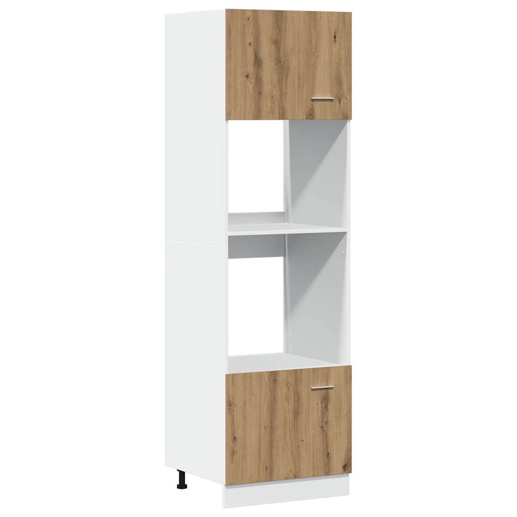 Mikrowellenschrank Lyon Artisan-Eiche 60x57x207 cm Holzwerkstoff