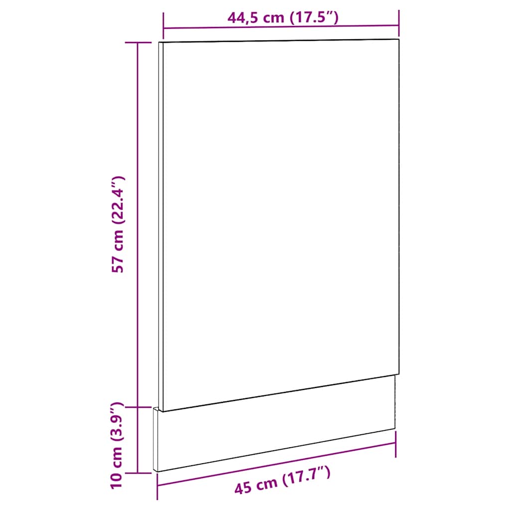 vidaXL Geschirrspülerblende Lyon Altholz-Optik 45x3x67 cm Holzwerkstoff