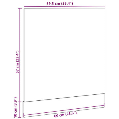 vidaXL Geschirrspülerblende Altholz-Optik 60x1,5x67 cm Holzwerkstoff