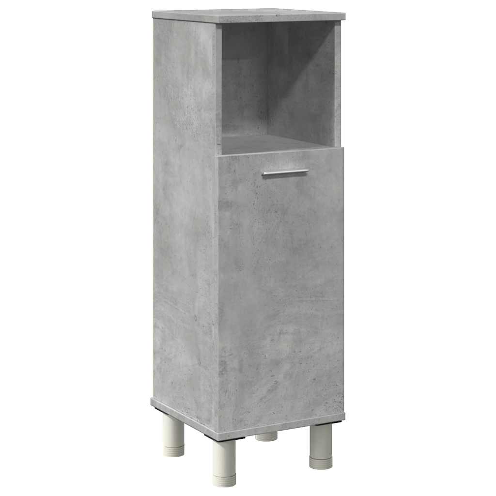 vidaXL Badezimmerschrank Betongrau 30x30x95 cm Holzwerkstoff