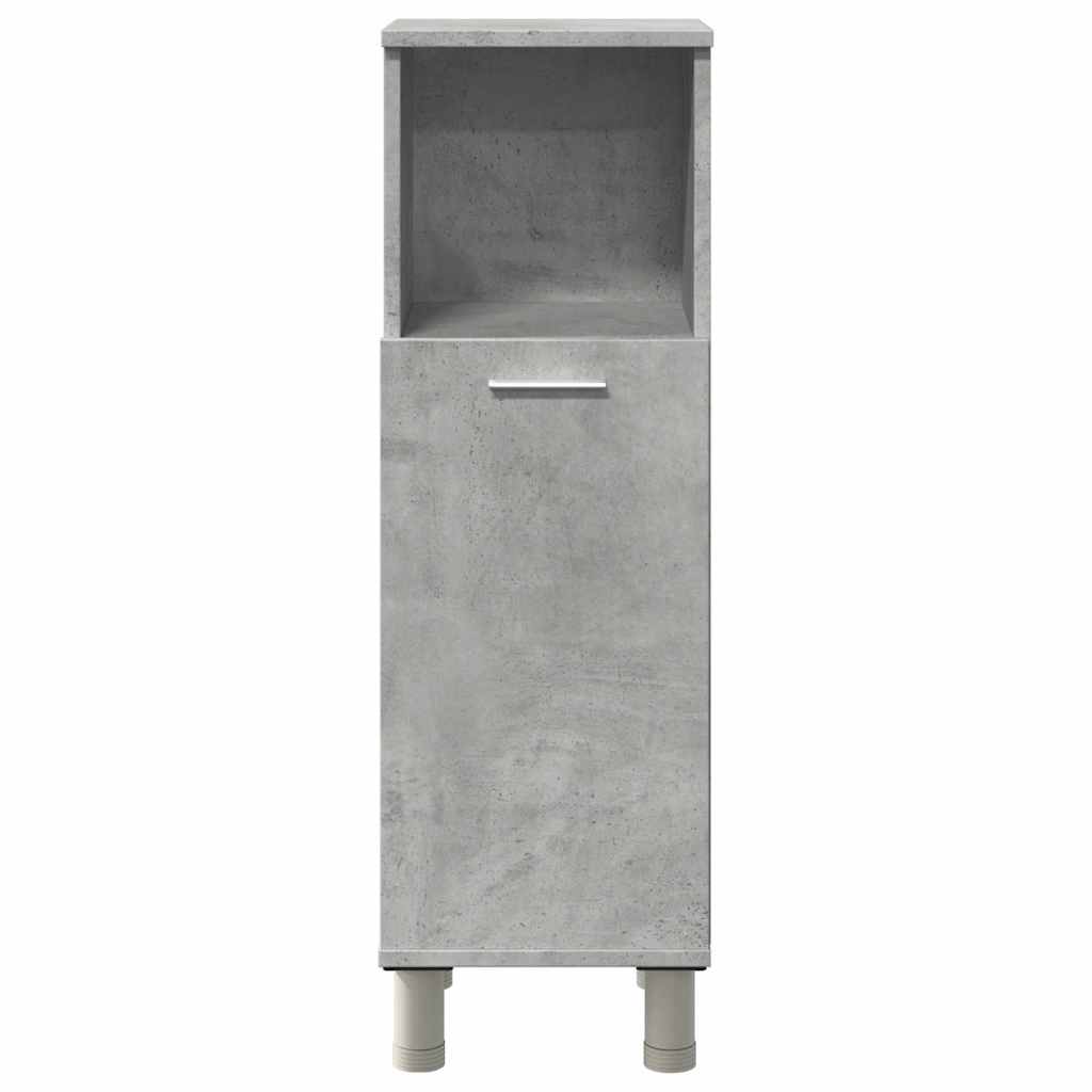 vidaXL Badezimmerschrank Betongrau 30x30x95 cm Holzwerkstoff