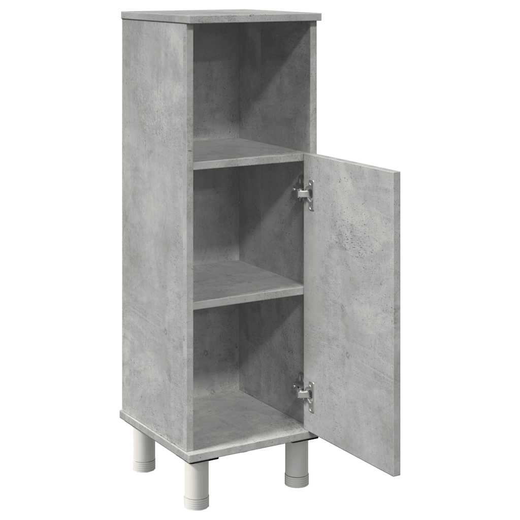 vidaXL Badezimmerschrank Betongrau 30x30x95 cm Holzwerkstoff