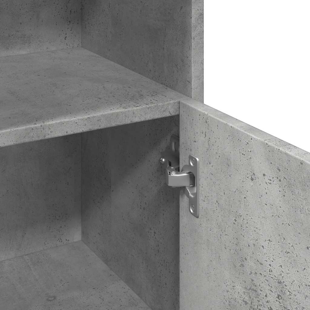 vidaXL Badezimmerschrank Betongrau 30x30x95 cm Holzwerkstoff