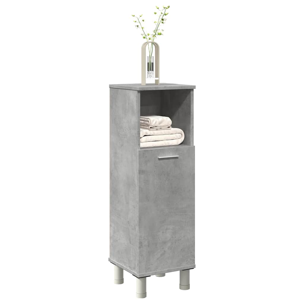 vidaXL Badezimmerschrank Betongrau 30x30x95 cm Holzwerkstoff