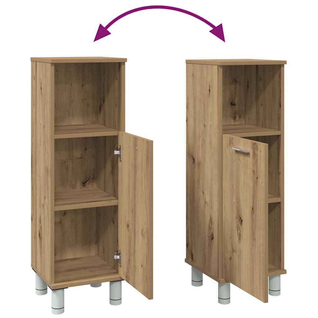 vidaXL Meuble de salle de bain chêne artisan 30x30x95 cm bois d'ingénierie