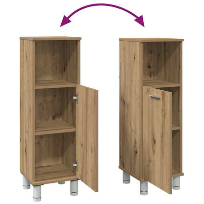 vidaXL Meuble de salle de bain chêne artisan 30x30x95 cm bois d'ingénierie