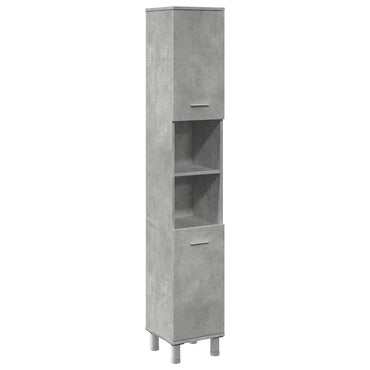 vidaXL Armoire de salle de bain gris béton 30x30x179 cm en bois d'ingénierie