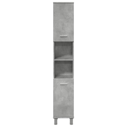 vidaXL Armoire de salle de bain gris béton 30x30x179 cm en bois d'ingénierie