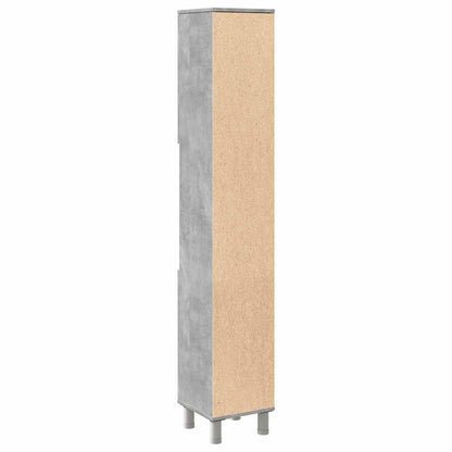 vidaXL Armoire de salle de bain gris béton 30x30x179 cm en bois d'ingénierie