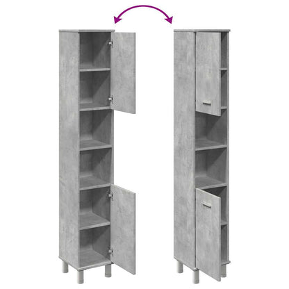 vidaXL Armoire de salle de bain gris béton 30x30x179 cm en bois d'ingénierie