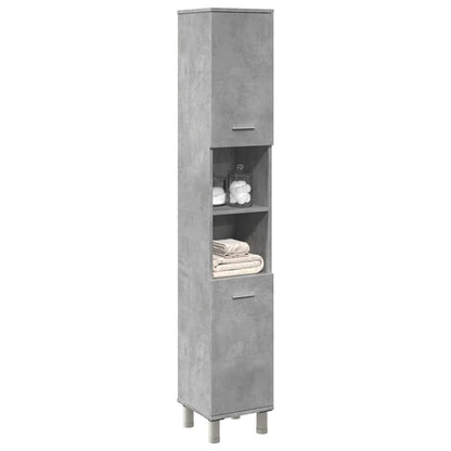 vidaXL Armoire de salle de bain gris béton 30x30x179 cm en bois d'ingénierie
