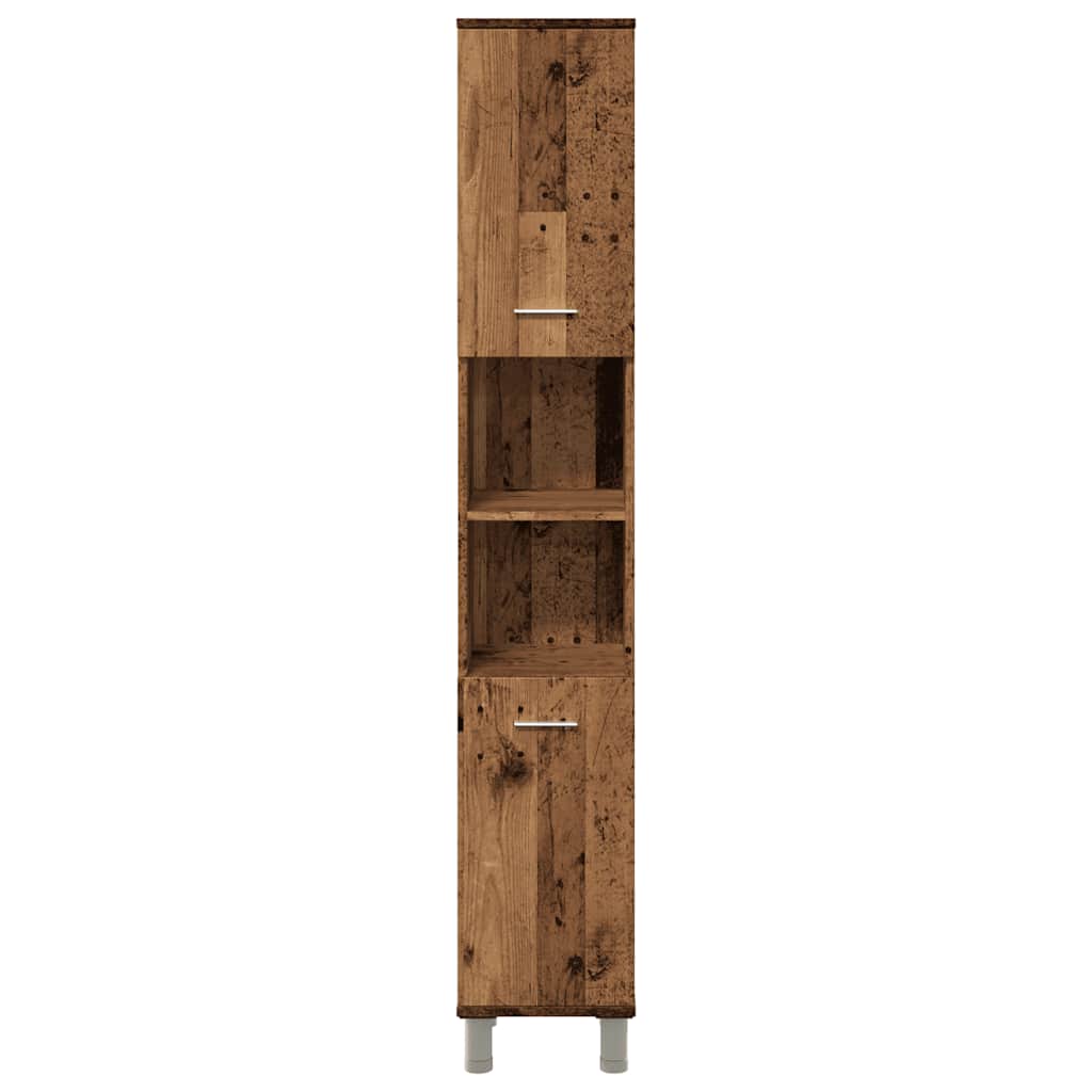 vidaXL Badschrank Altholz-Optik 30x30x179 cm Holzwerkstoff
