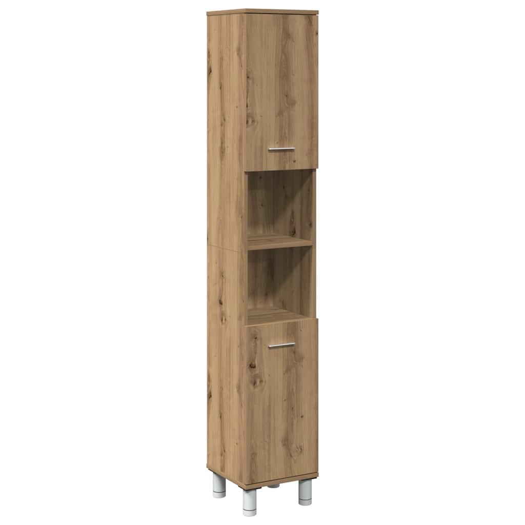 Badschrank Artisan-Eiche 30x30x179 cm Holzwerkstoff
