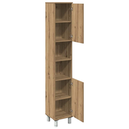 vidaXL Badschrank Artisan-Eiche 30x30x179 cm Holzwerkstoff