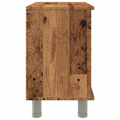 vidaXL Badschrank Altholz-Optik 60x32x53,5 cm Holzwerkstoff