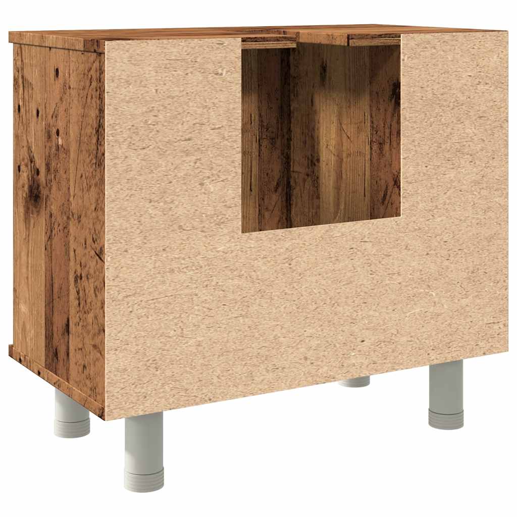 vidaXL Badschrank Altholz-Optik 60x32x53,5 cm Holzwerkstoff