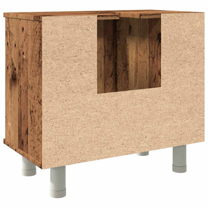 vidaXL Badschrank Altholz-Optik 60x32x53,5 cm Holzwerkstoff