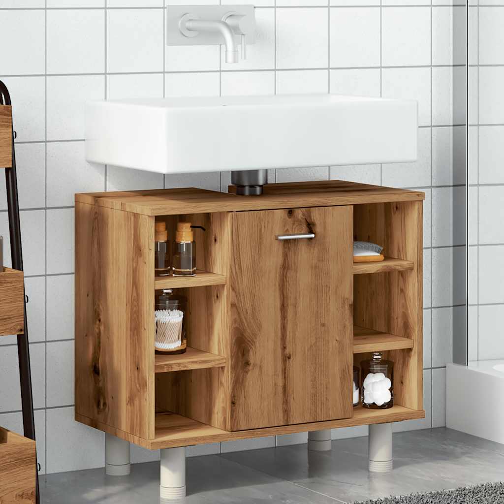 vidaXL Badschrank Artisan-Eiche 60x32x53,5 cm Holzwerkstoff