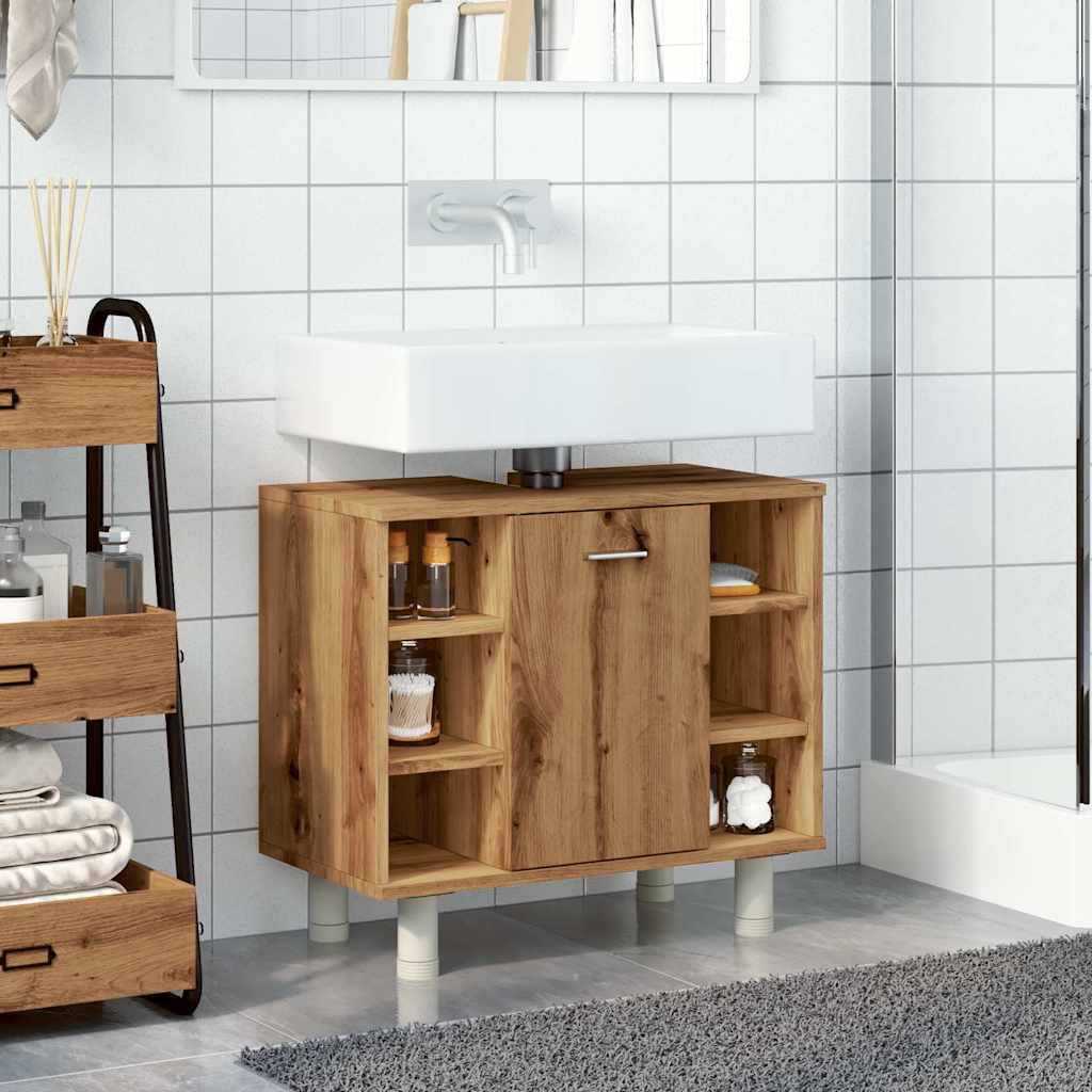 vidaXL Badschrank Artisan-Eiche 60x32x53,5 cm Holzwerkstoff
