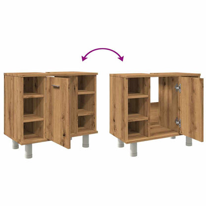 vidaXL Badschrank Artisan-Eiche 60x32x53,5 cm Holzwerkstoff