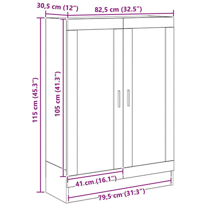 vidaXL Bibliothèque Chêne artisan 82,5x30,5x115 cm Bois d'ingénierie