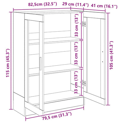 vidaXL Bibliothèque chêne artisan 82,5x30,5x115 cm bois d'ingénierie