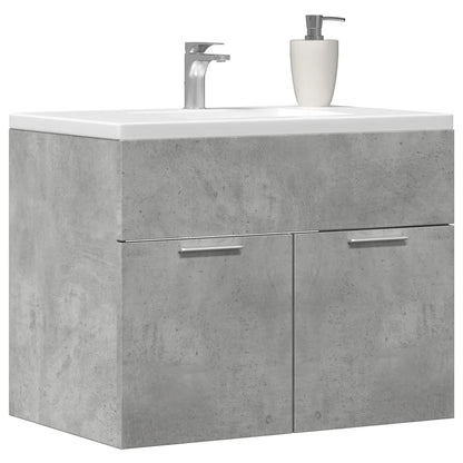 vidaXL Waschbeckenunterschrank Betongrau 60x38,5x46 cm Holzwerkstoff