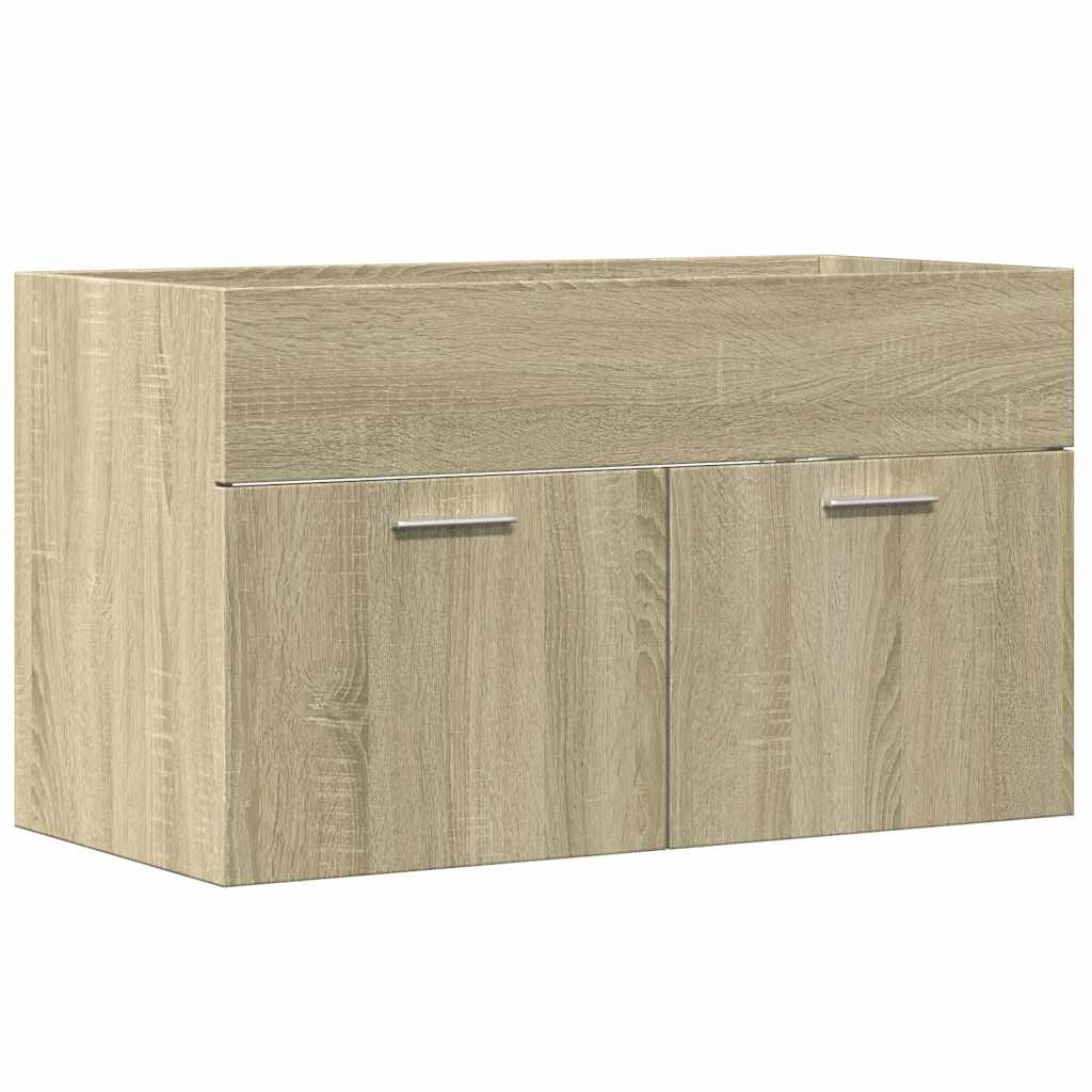Meuble sous-lavabo vidaXL chêne Sonoma 80x38,5x46 cm bois d'ingénierie