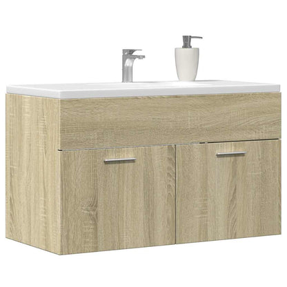 Meuble sous-lavabo vidaXL chêne Sonoma 80x38,5x46 cm bois d'ingénierie