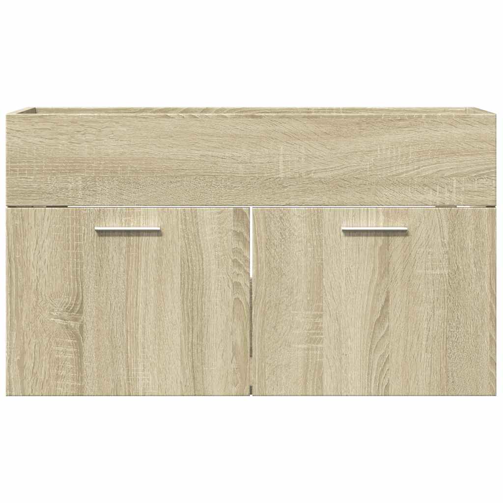 Meuble sous-lavabo vidaXL chêne Sonoma 80x38,5x46 cm bois d'ingénierie
