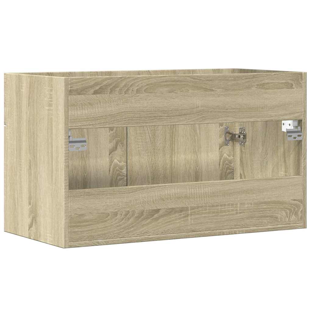 Meuble sous-lavabo vidaXL chêne Sonoma 80x38,5x46 cm bois d'ingénierie