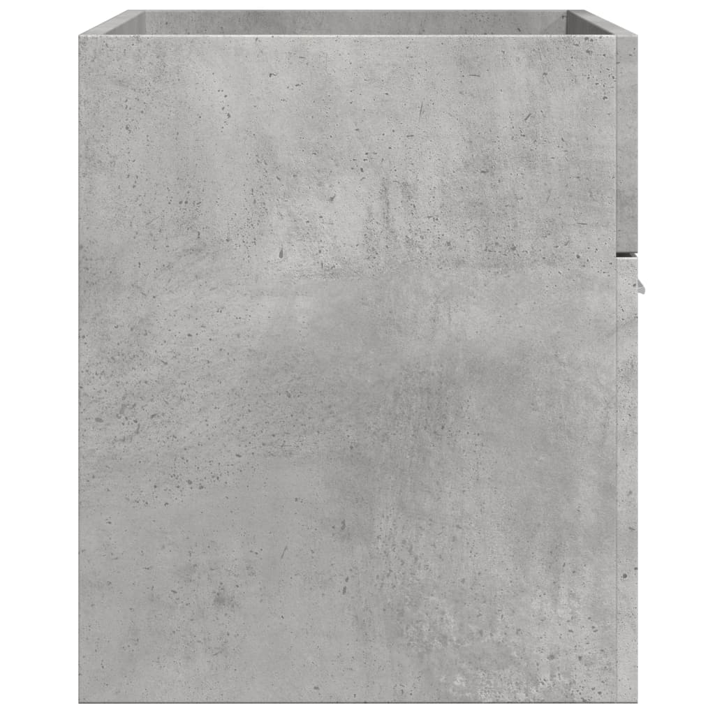 vidaXL Waschbeckenunterschrank Betongrau 80x38,5x46 cm Holzwerkstoff