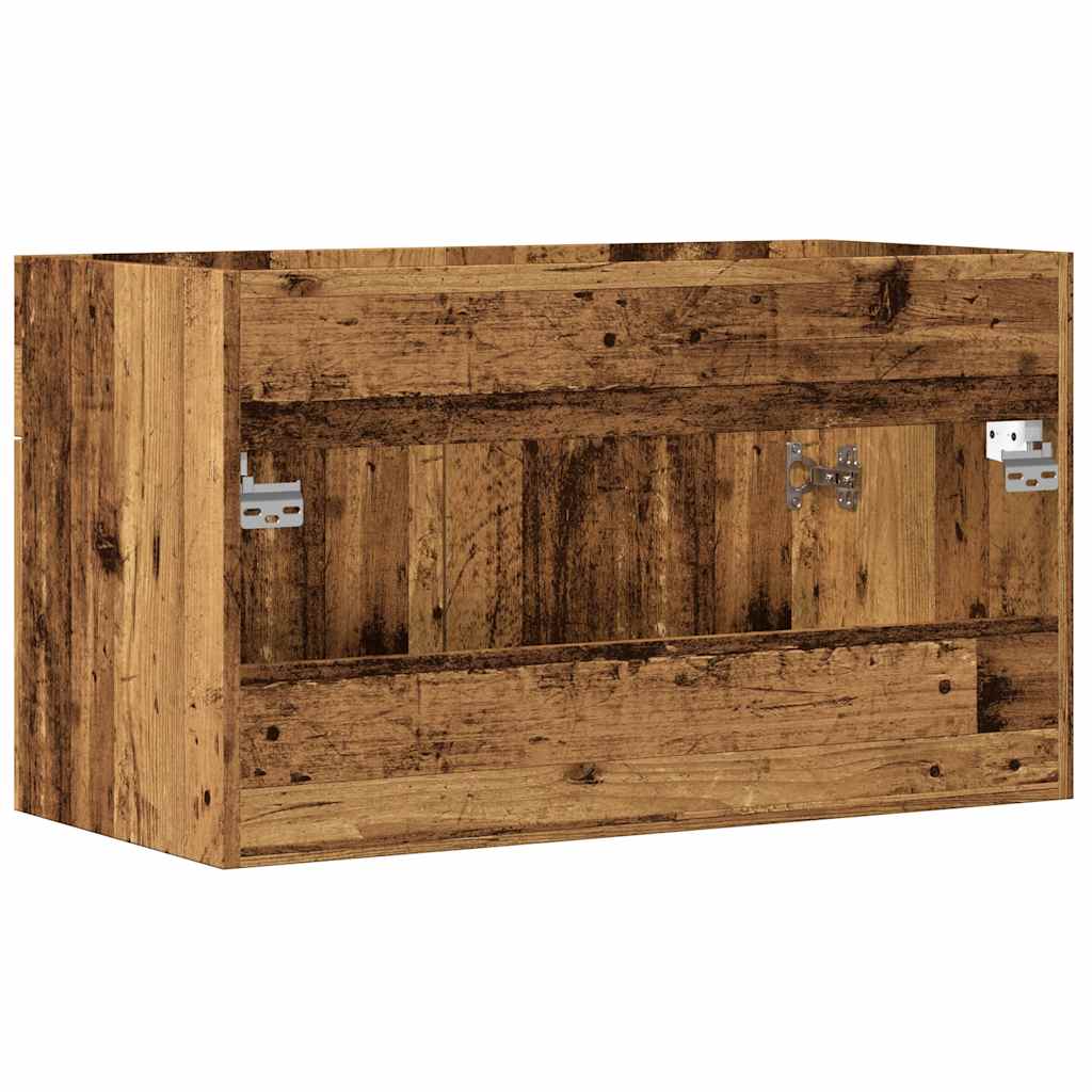 vidaXL Meuble sous-vasque aspect bois de récupération 80x38,5x46 cm