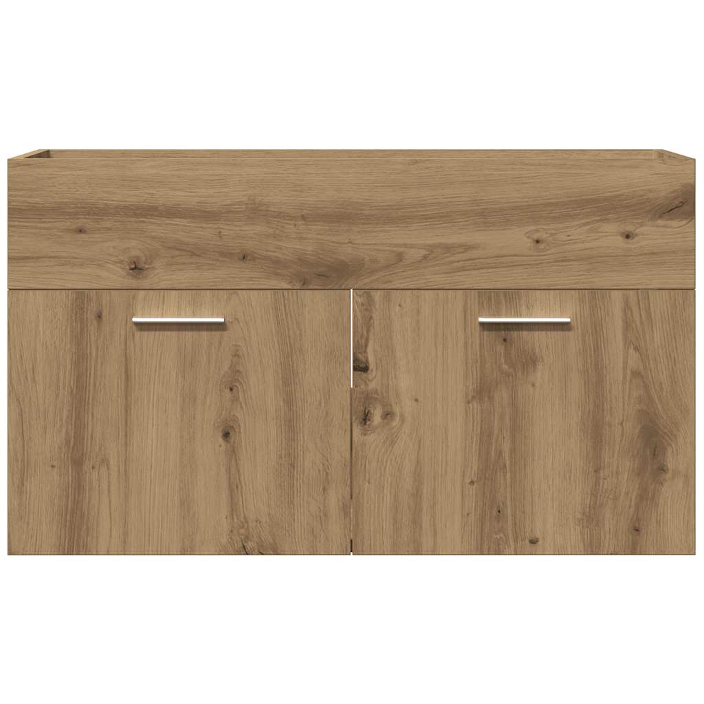 vidaXL Meuble sous-vasque chêne Artisan 80x38,5x46 cm bois d'ingénierie