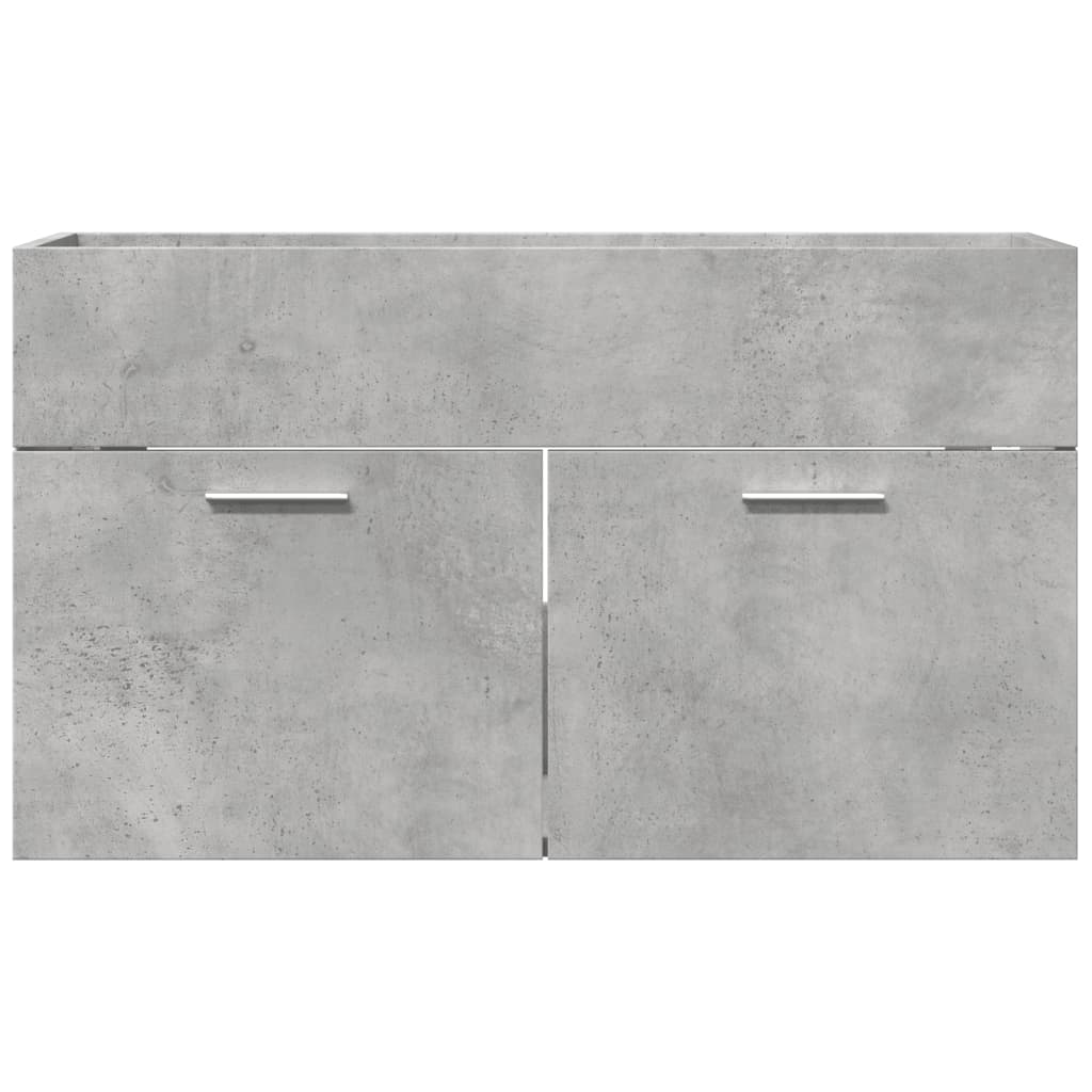 vidaXL Waschbeckenunterschrank Betongrau 90x38,5x46 Holzwerkstoff