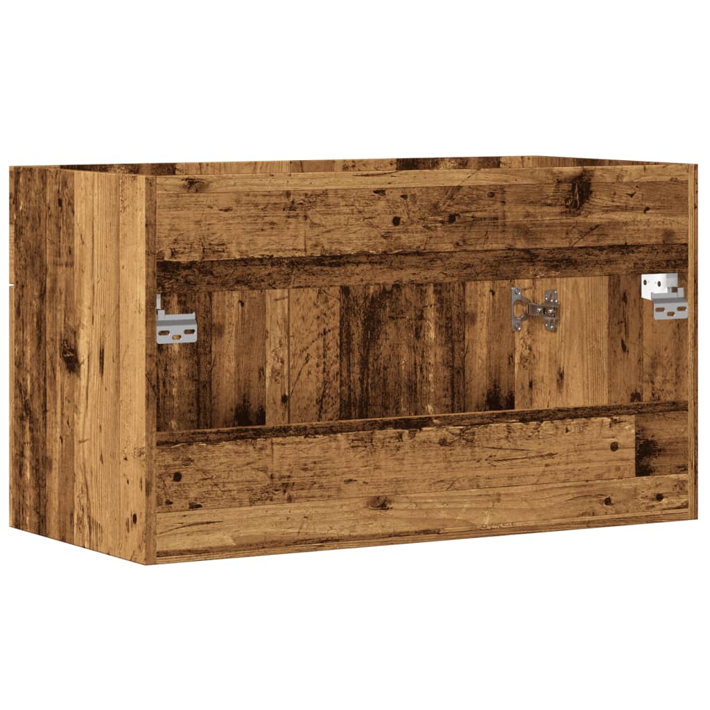 Meuble bas de lavabo vidaxl aspect bois de récupération 90x38,5x46 Bois d'ingénierie