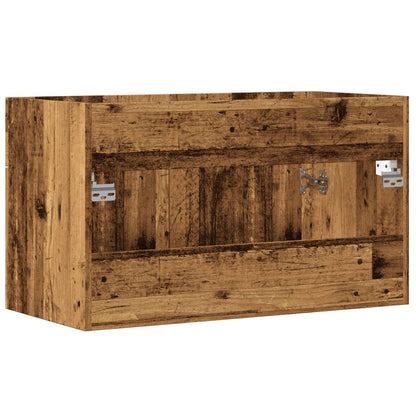 Meuble bas de lavabo vidaxl aspect bois de récupération 90x38,5x46 Bois d'ingénierie