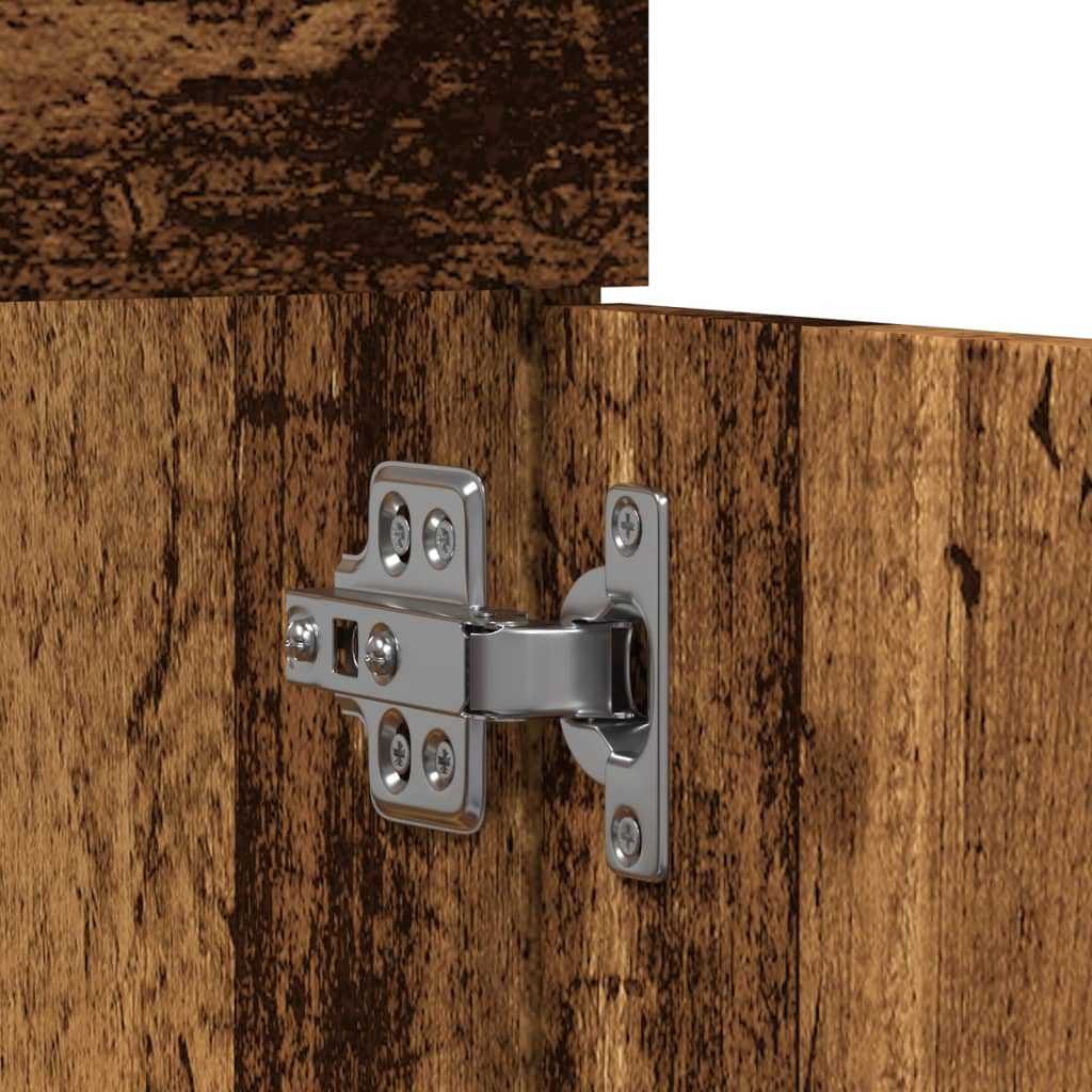Meuble bas de lavabo vidaxl aspect bois de récupération 90x38,5x46 Bois d'ingénierie