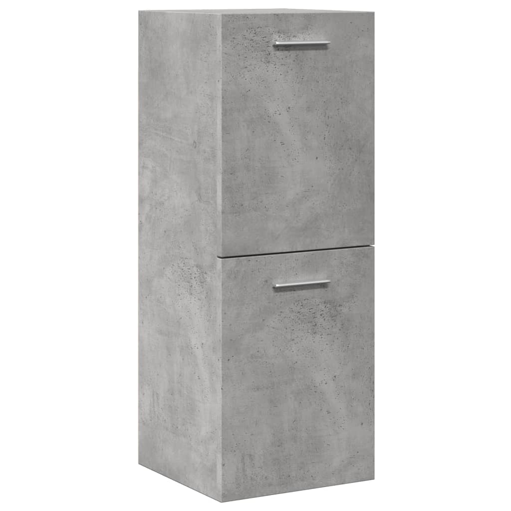 vidaXL Meuble haut de salle de bain gris béton 30x30x80 cm Bois d'ingénierie