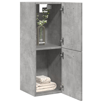 vidaXL Meuble haut de salle de bain gris béton 30x30x80 cm Bois d'ingénierie