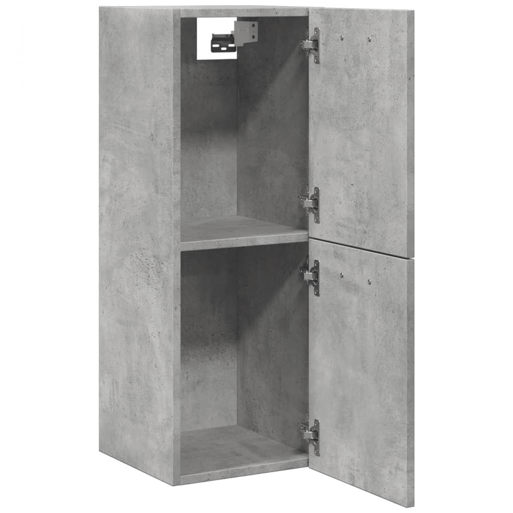 vidaXL Meuble haut de salle de bain gris béton 30x30x80 cm Bois d'ingénierie