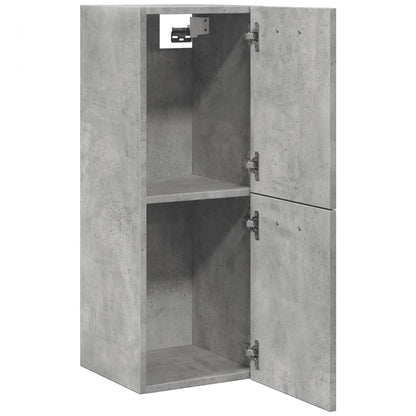 vidaXL Meuble haut de salle de bain gris béton 30x30x80 cm Bois d'ingénierie