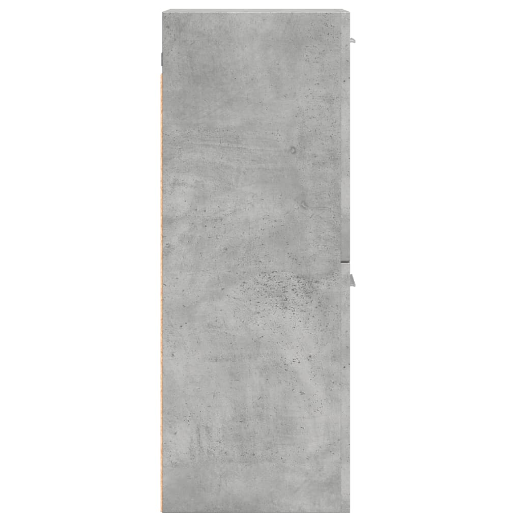 vidaXL Meuble haut de salle de bain gris béton 30x30x80 cm Bois d'ingénierie