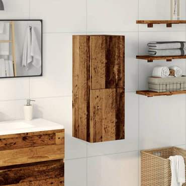 vidaXL Meuble haut de salle de bain aspect bois de récupération 30x30x80 cm Bois d'ingénierie