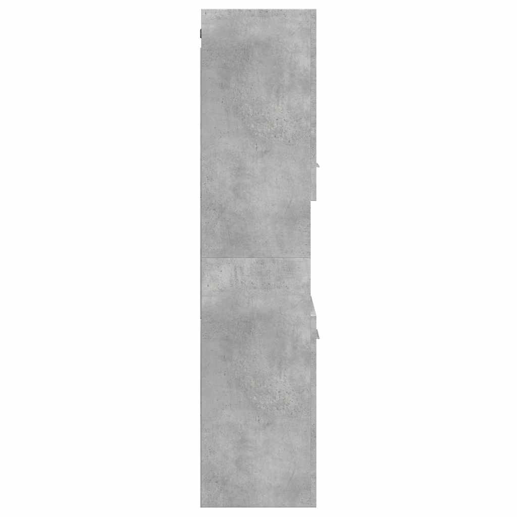 vidaXL Armoire haute de salle de bain gris béton 30x30x130 cm bois d'ingénierie