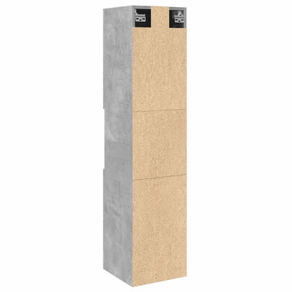 vidaXL Armoire haute de salle de bain gris béton 30x30x130 cm bois d'ingénierie