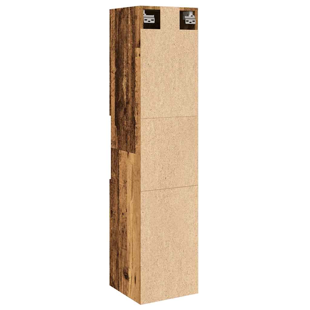 vidaXL Bad-Hängeschrank Altholz-Optik 30x30x130 cm Holzwerkstoff